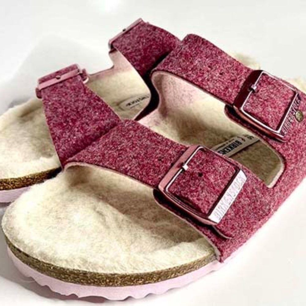 Birkenstock Arizona Rivet - Port - Soft felt uppers & warm wool lining